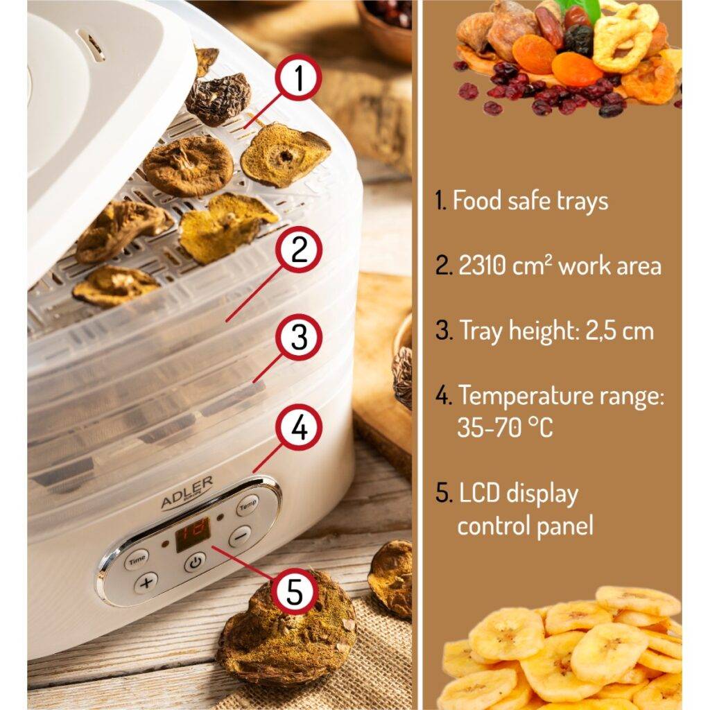 Αποξηραντής τροφίμων Adler AD 6658 Αποξηραντής τροφίμων Adler AD 6658