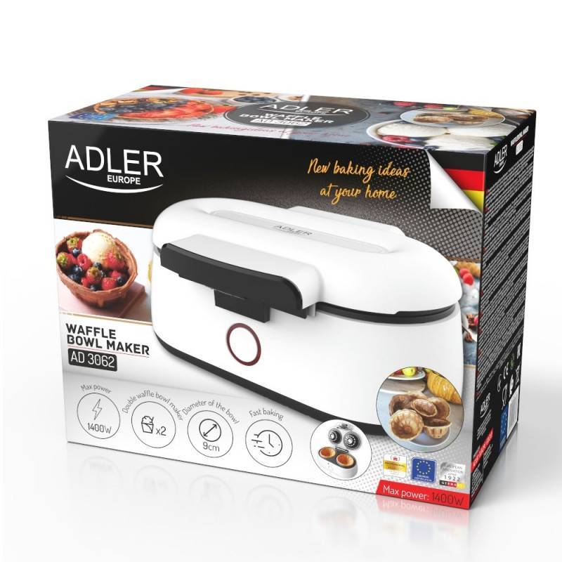 Μηχάνημα για στρογγυλές βάφλες με γέμιση Adler AD 3062 Μηχάνημα για στρογγυλές βάφλες με γέμιση Adler AD 3062