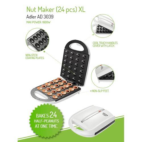 Συσκευή για γλυκά καρυδάκια XL Adler AD 3039 Συσκευή για γλυκά καρυδάκια XL Adler AD 3039
