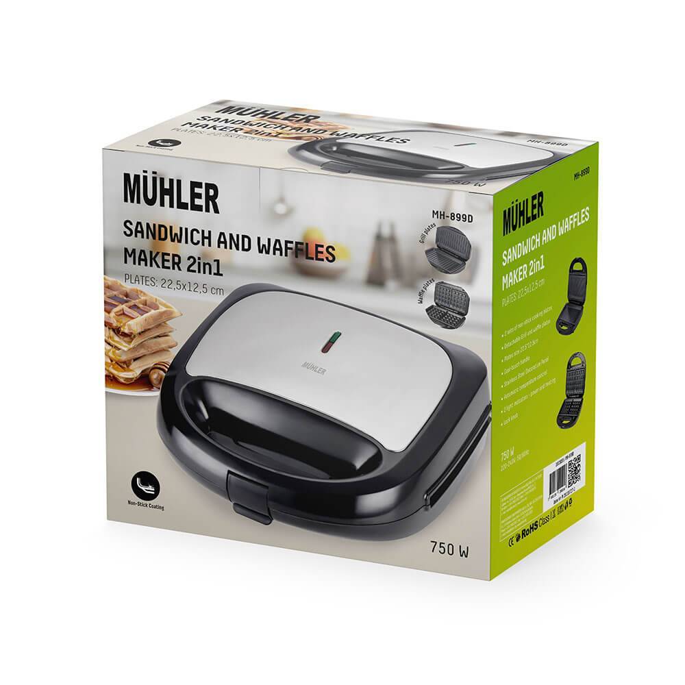 Συσκευή για σάντουιτς και βάφλες 2σε1 Muhler MH-899D Συσκευή για σάντουιτς και βάφλες 2σε1 Muhler MH-899D