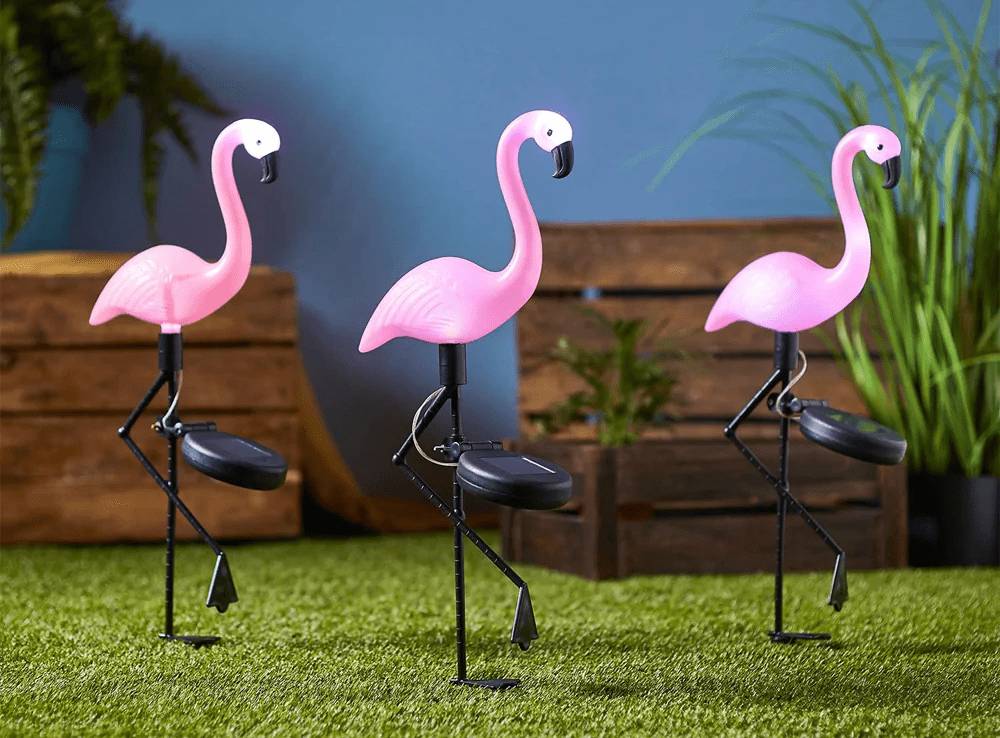 Διακοσμητικό ηλιακό φωτιστικό σε σχήμα φλαμίνγκο Rila Crafts Διακοσμητικό ηλιακό φωτιστικό σε σχήμα φλαμίνγκο Rila Crafts