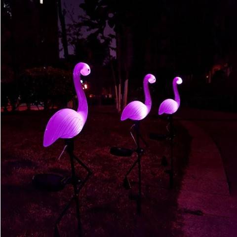 Διακοσμητικό ηλιακό φωτιστικό σε σχήμα φλαμίνγκο Rila Crafts Διακοσμητικό ηλιακό φωτιστικό σε σχήμα φλαμίνγκο Rila Crafts