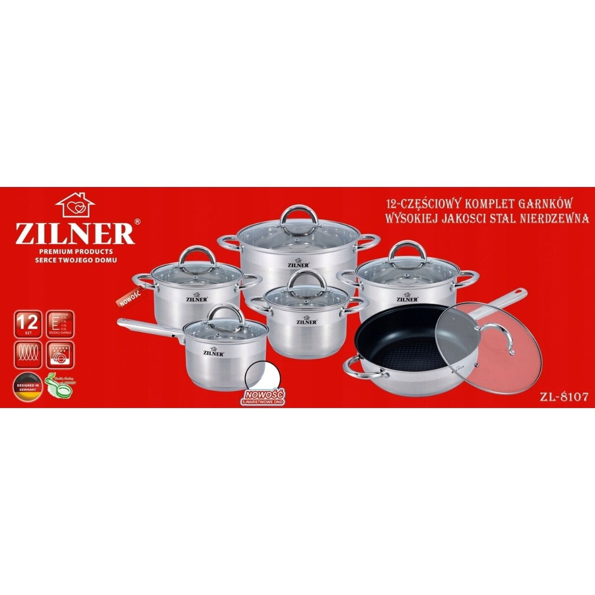 Σετ μαγειρικών 12 τεμαχίων Zilner ZL-8107