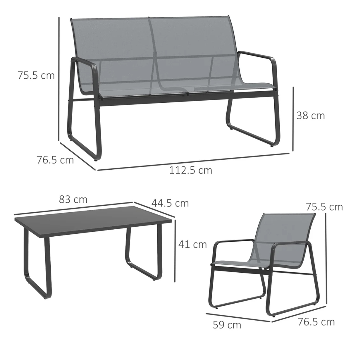 Σετ κήπου Rila Crafts V11-16 με τραπέζι και 3 πολυθρόνες Σετ κήπου Rila Crafts V11-16 με τραπέζι και 3 πολυθρόνες